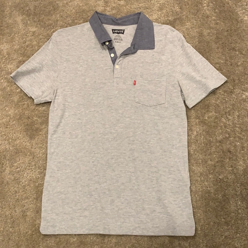 Gray button Levi’s shirt